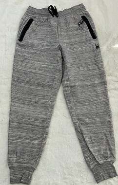 Spyder Active Mens Medium Gray Heather Jogger Pants Zip Pockets Drawstring